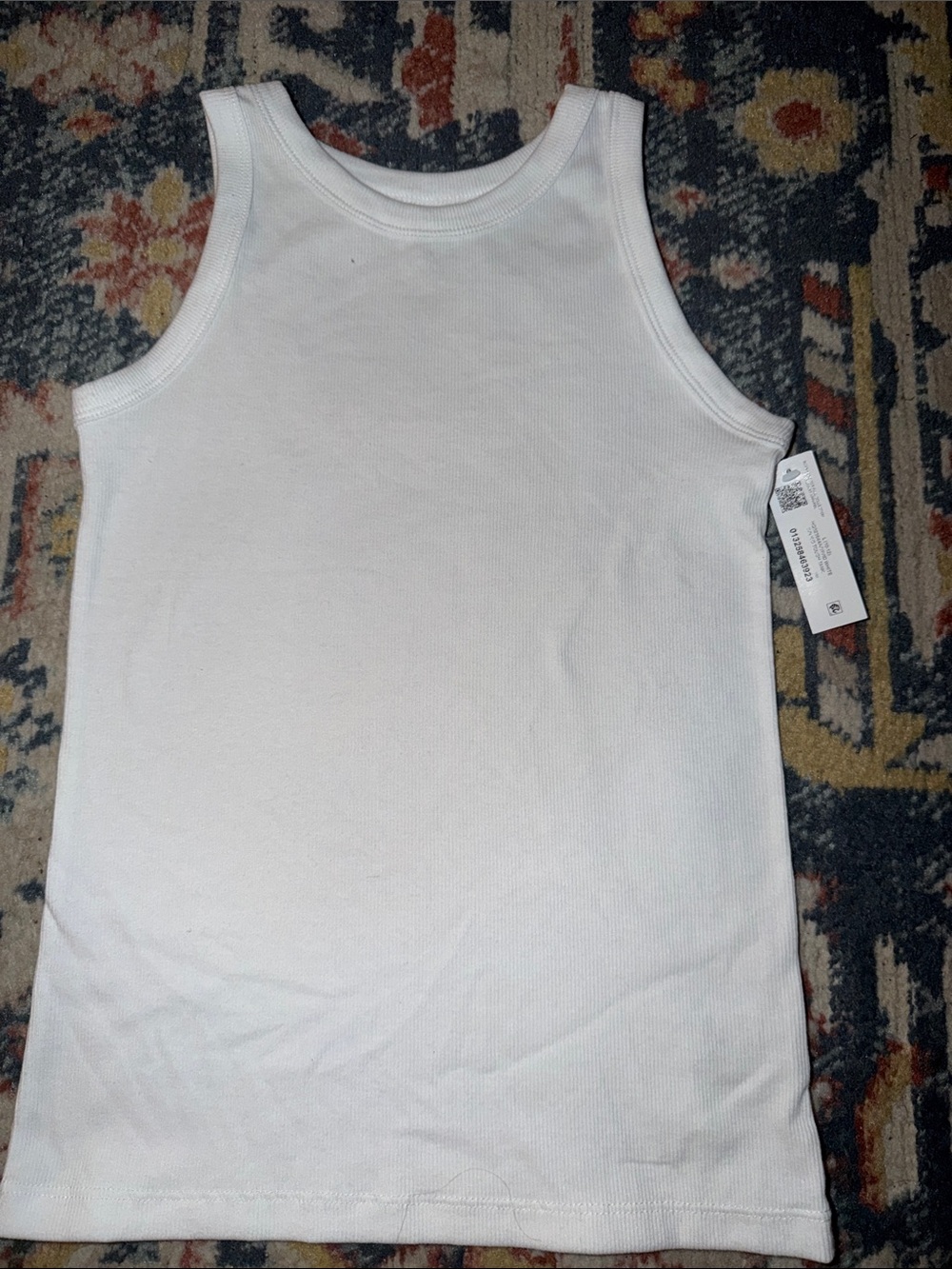 Girls wonder nation White Ribbed Tank Top - Sleeveless kids Tee